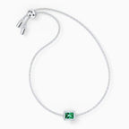 BRACCIALETTO ANGELIC RECTANGULAR, VERDE, PLACCATO RODIO