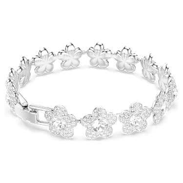 Braccialetto Ariana Grande x Swarovski Taglio Round Fiore Bianco Placcato rodio - BRACCIALE