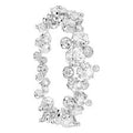Braccialetto Constella Taglio misto Bianco Placcato rodio BRACCIALE
