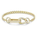 Braccialetto Dextera Pavé, Link misti, Bianco, Placcato color oro
