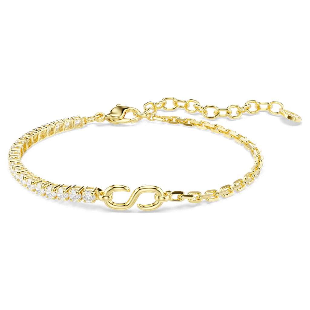 Braccialetto Matrix Taglio Round, Bianco, Finitura oro 18K