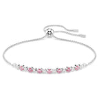 Braccialetto Matrix Taglio Round, Rosa, Placcato rodio