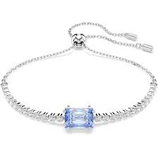 Braccialetto Matrix Tennis Taglio misto Blu Placcato rodio - BRACCIALE