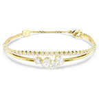 Braccialetto Mesmera Taglio misto, Bianco, Finitura oro 18K