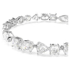 Braccialetto Mesmera Taglio misto Bianco Placcato rodio - BRACCIALE