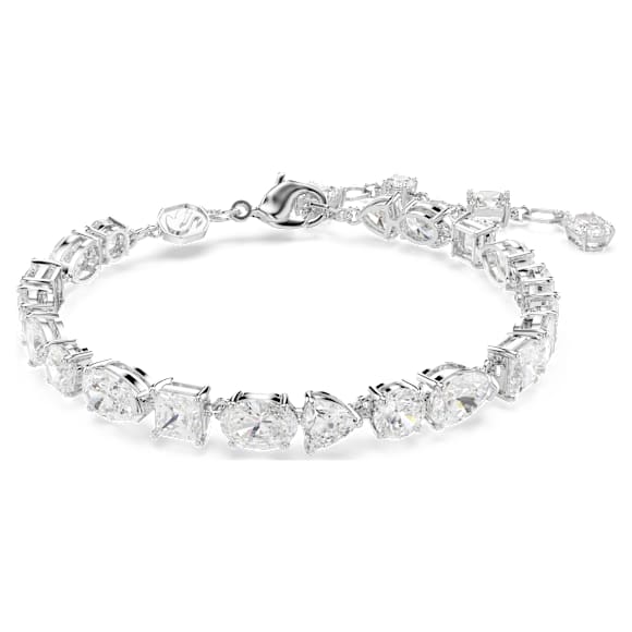 Braccialetto Mesmera Taglio misto Bianco Placcato rodio - BRACCIALE