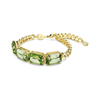 Braccialetto Millenia Taglio ottagonale, Verde, Placcato color oro