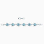 BRACCIALETTO SPARKLING, TURCHESE, PLACCATO RODIO