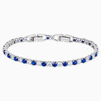 BRACCIALETTO TENNIS DELUXE, PLACCATO RODIO BIANCO BLU