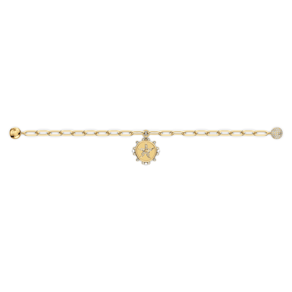 Braccialetto The Elements Star bianco, placcato color oro