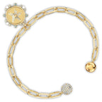 Braccialetto The Elements Star bianco, placcato color oro