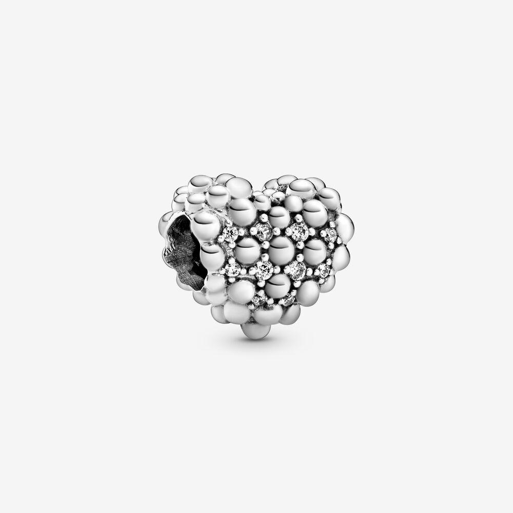 Charm A Cuore Scintillante Decorato Con Sfere Purely