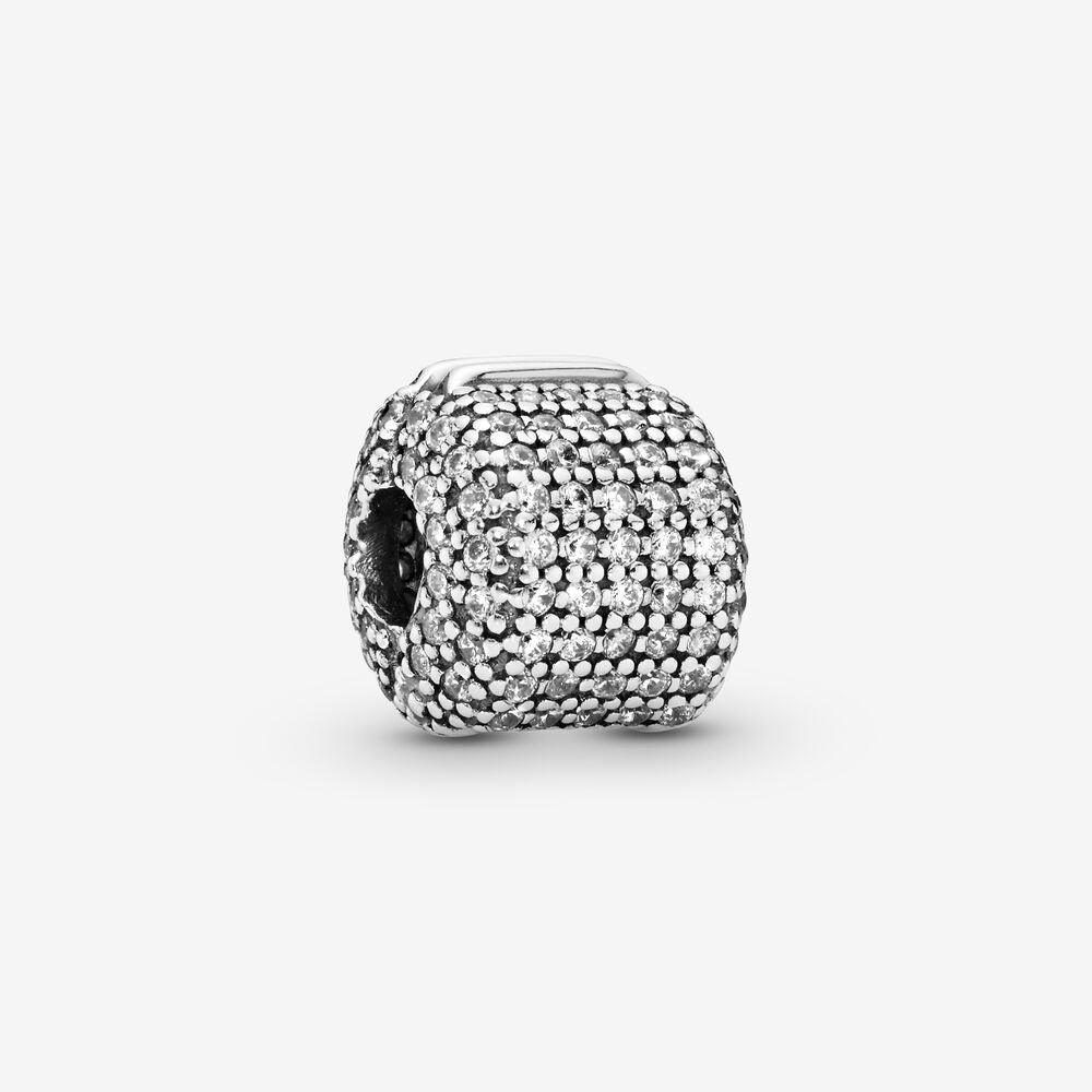 Charm Clip Cilindro con pavé