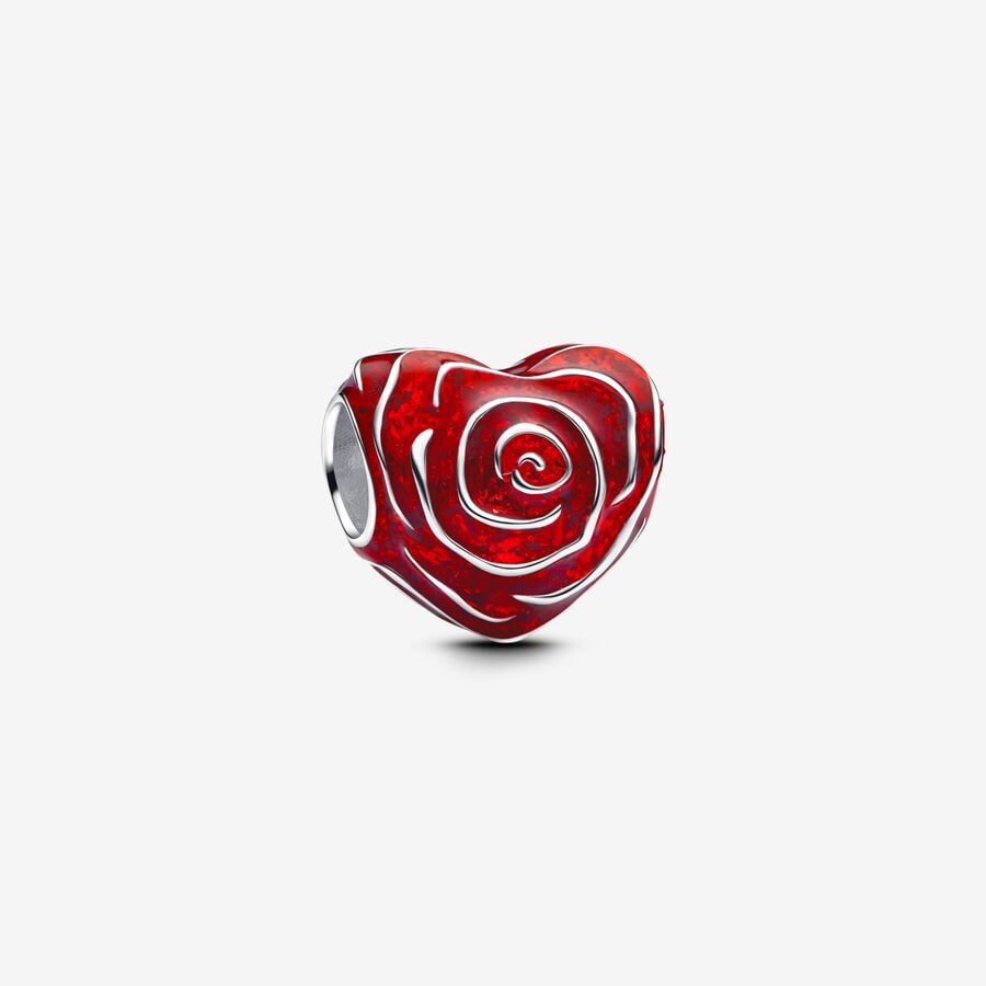 Charm Cuore di Rosa Rossa - CHARM