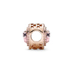 Charm Cuore Pietre Rosa
