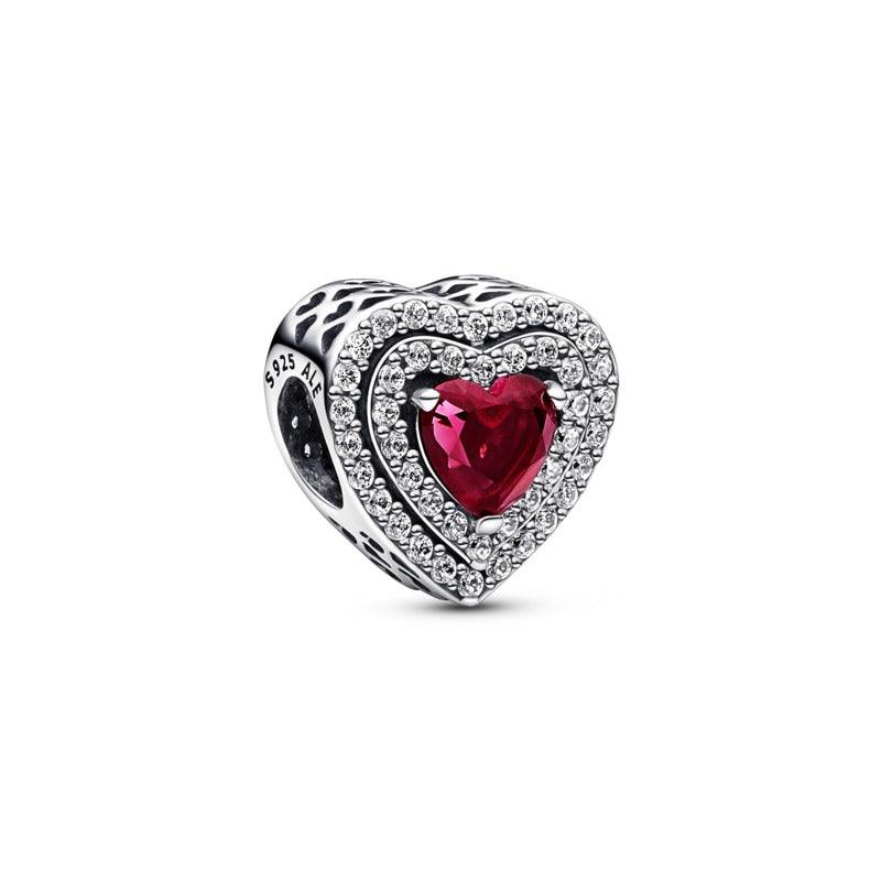 Charm Cuore Rosso e Pavè