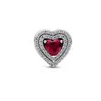 Charm Cuore Rosso e Pavè