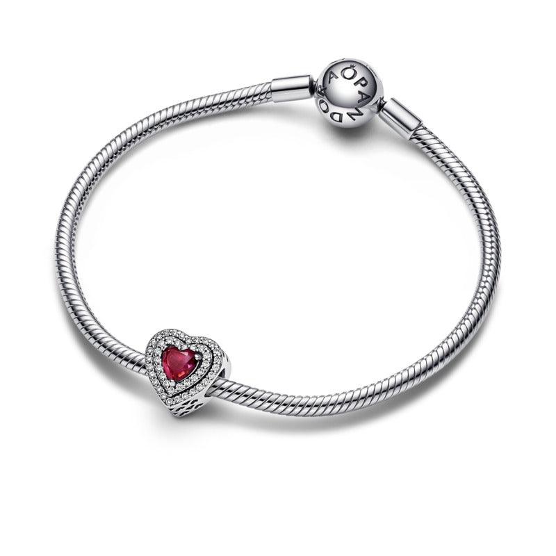 Charm Cuore Rosso e Pavè