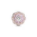 Charm Fiore Rosa Scintillante