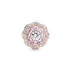 Charm Fiore Rosa Scintillante