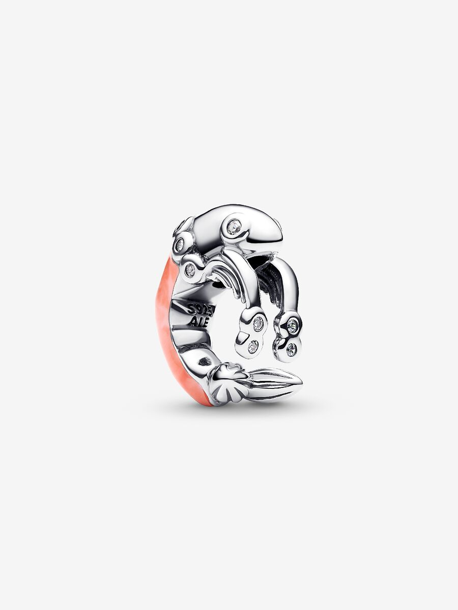 Charm Gamberetto Rosa Argento Sterling 925 - CHARM