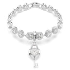 Charm Idyllia Taglio misto Cuore con chiave Bianco Placcato rodio - CHARM