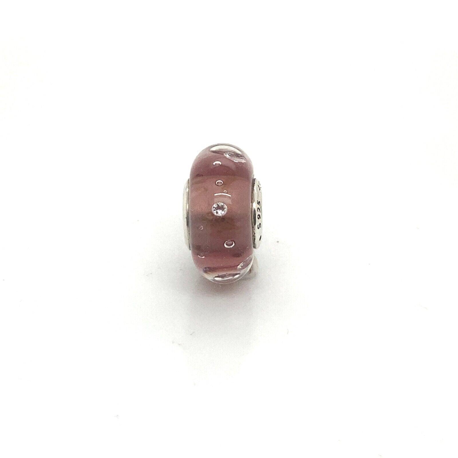 CHARM IN VETRO DI MURANO BOLLE FRIZZANTI VIOLA