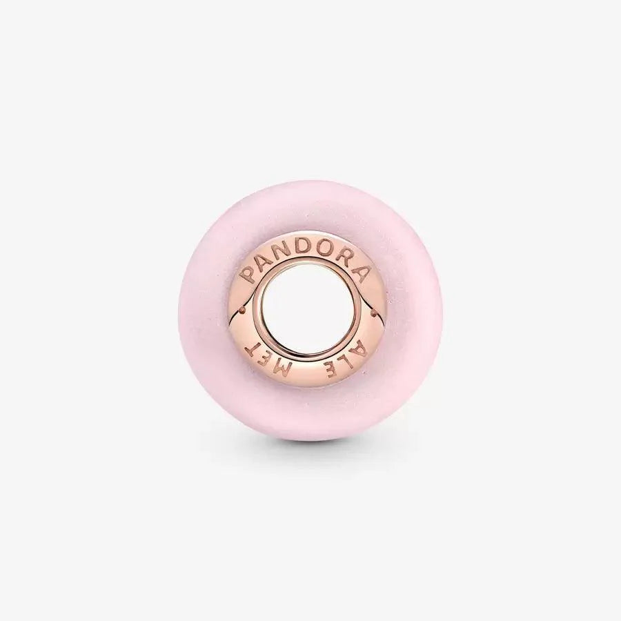 Charm in Vetro di Murano Rosa Opaco
