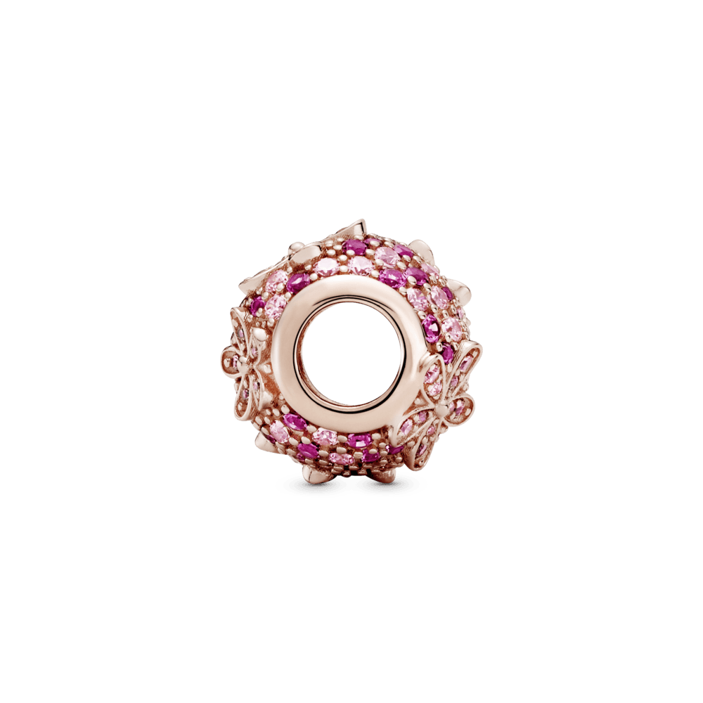 Charm Margherita Con Pavé Rosa