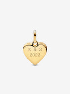 Charm Medallion Cuore da incidere Pandora ME Placcatura in Oro 14k - CHARM