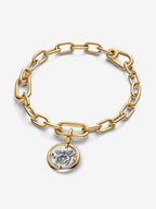 Charm Medallion Cupido ’Amor Fati’ Argento Sterling 925 Placcatura in Oro 14k - CHARM