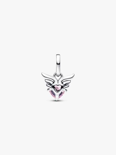 Charm Mini Pendente Winged Heart Rosa Pandora ME Argento Sterling 925 - CHARM