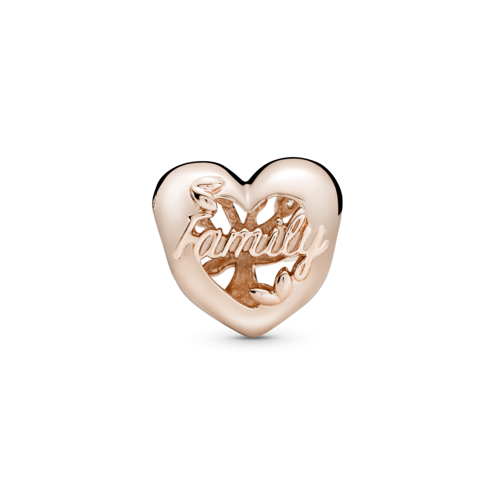 Charm Openwork Cuore Albero della Famiglia