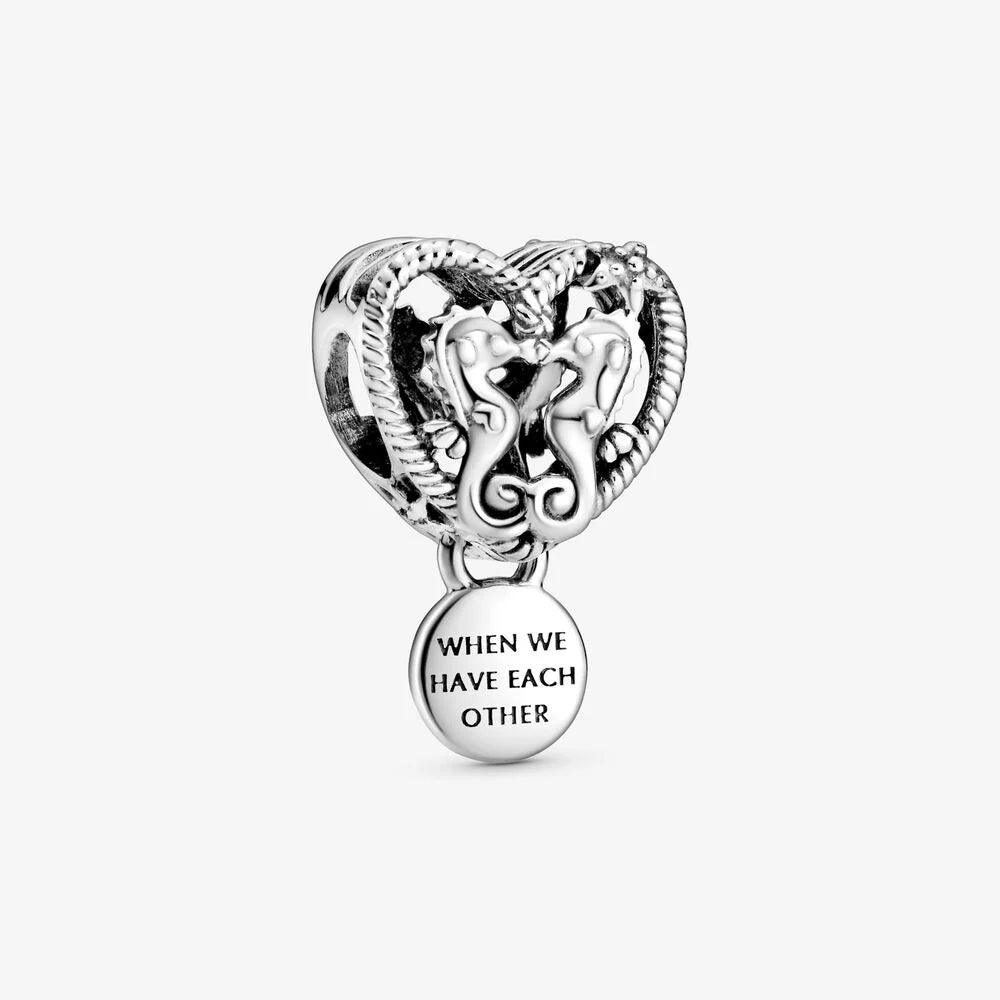 Charm Openwork Cuore E Cavallucci Marini