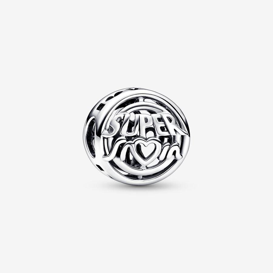 Charm Openwork "Super Mom"