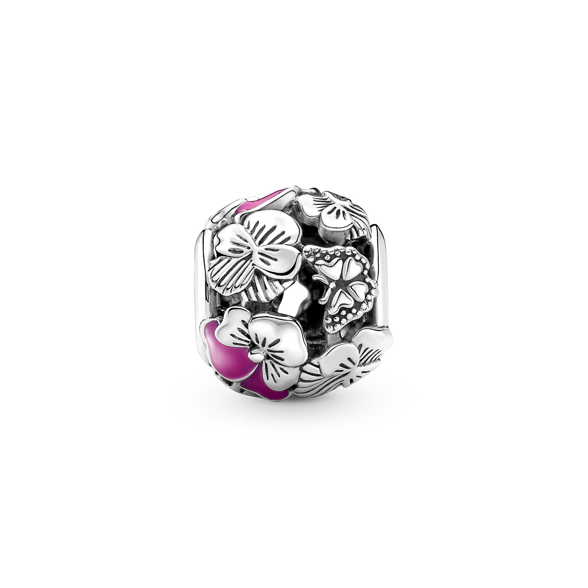 Charm Openwork Viole del Pensiero