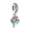 Charm Pendente Albero Arcobaleno Vetro di Murano