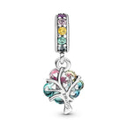 Charm Pendente Albero Arcobaleno Vetro di Murano