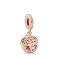 Charm Pendente Albero Famiglia Rosè