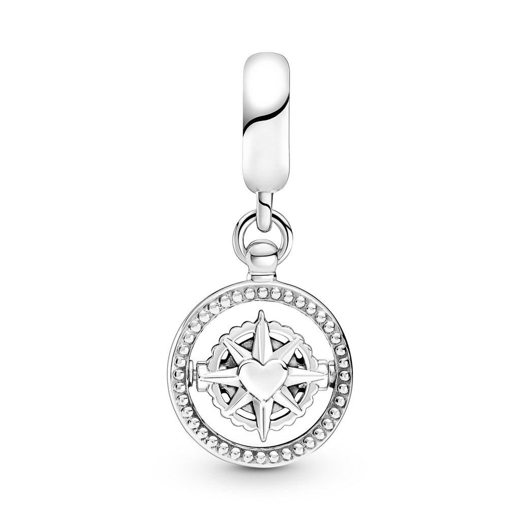 Charm Pendente Bussola "Always Follow Your Heart"