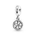 Charm Pendente Cerchio e Fiocco di Neve Scintillante