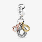 Charm Pendente con Logo e Triplo Monogramma