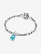 Charm Pendente Conchiglia Vetro di Murano Turchese Argento Sterling 925 - CHARM