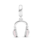 Charm - Pendente Cuffie Rosa
