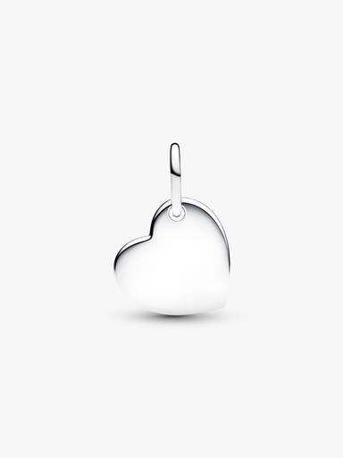 Charm Pendente Cuore con Pietra Viola Febbraio Argento Sterling 925 - CHARM