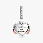 Charm Pendente Cuore e Infinito Rosa