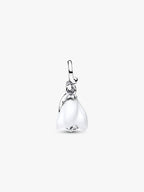 Charm Pendente Fiore Bucaneve Vetro di Murano Argento Sterling 925 - CHARM