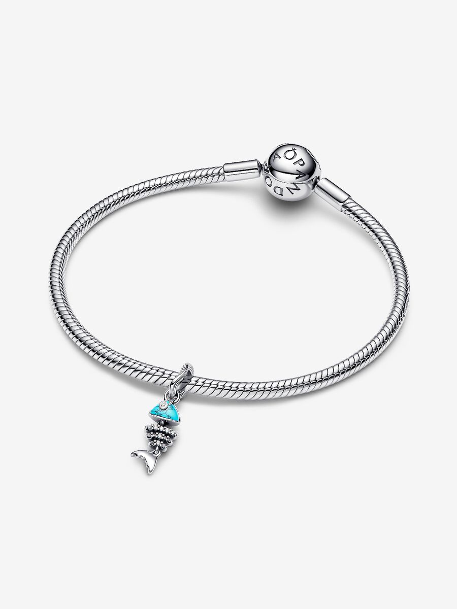 Charm Pendente Lisca Di Pesce Turchese Argento Sterling 925 - CHARM