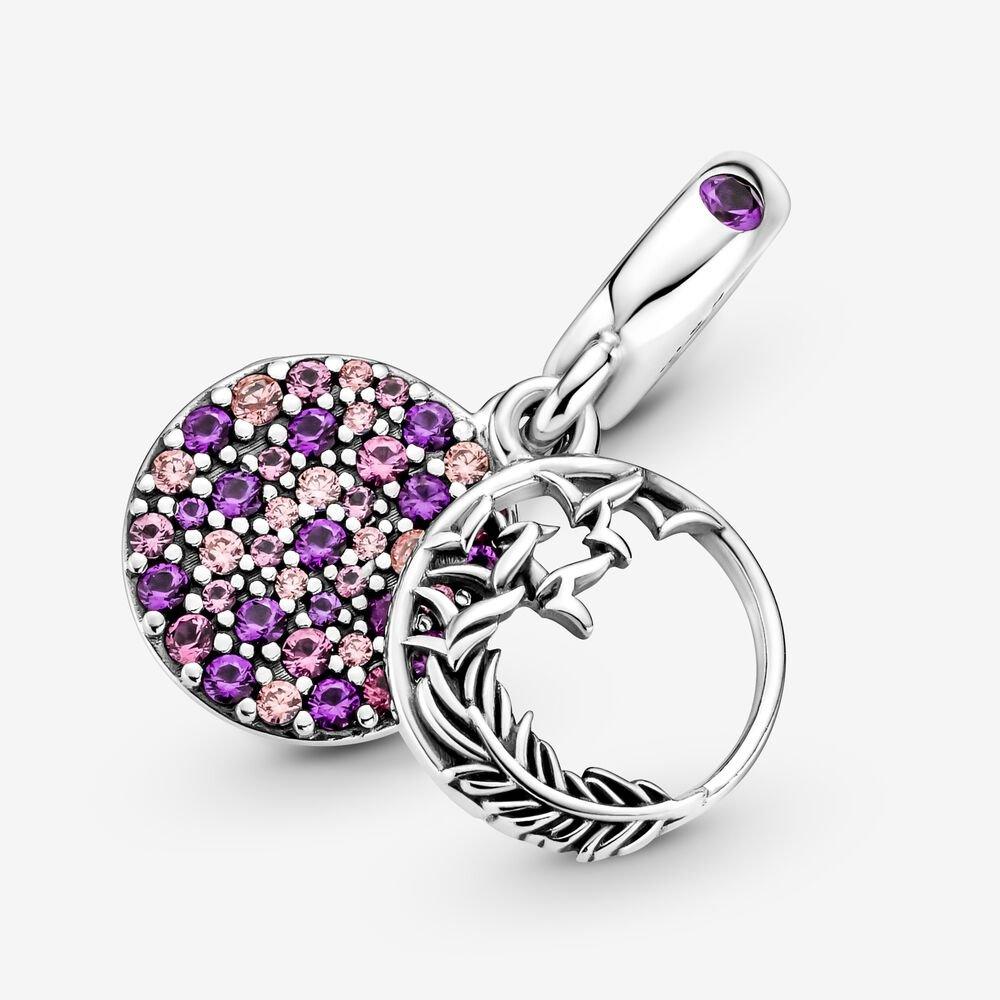 Charm Pendente Piuma Pavè