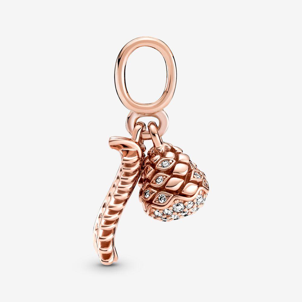 Charm Pendente Piuma Pavè